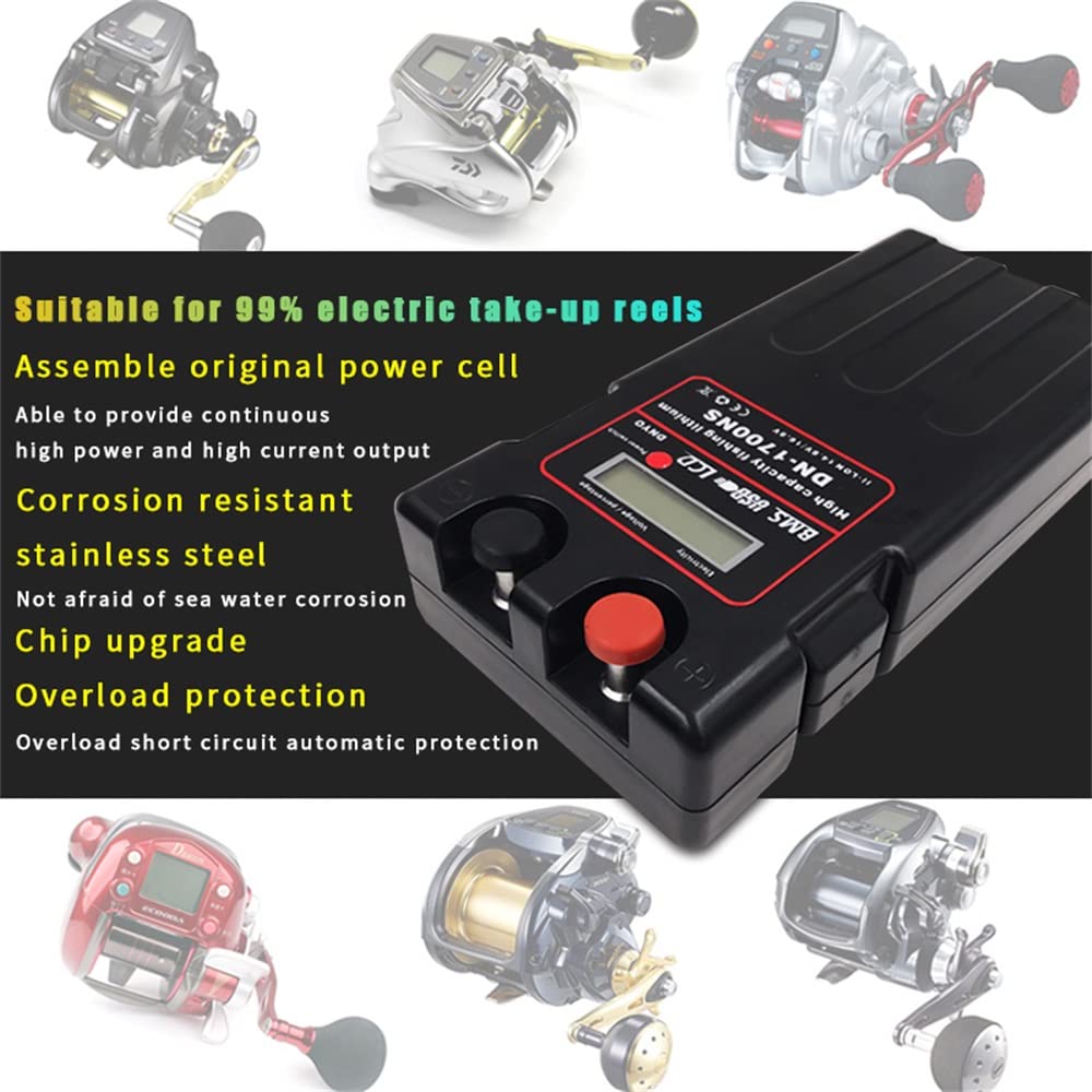 12V 17500mAh Rechargeable Lithium Battery for Sea Fishing Boats & Electric Fishing Reels - Compatible with Daiwa & Shimano - Long Lasting Power for Deep Sea Fishing & Trolling