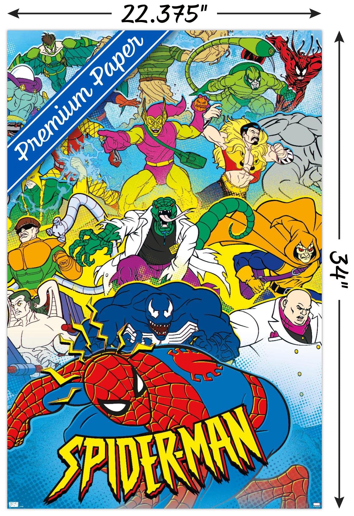 Marvel Comics Spider-Man 90s Animated Wall Poster - 34