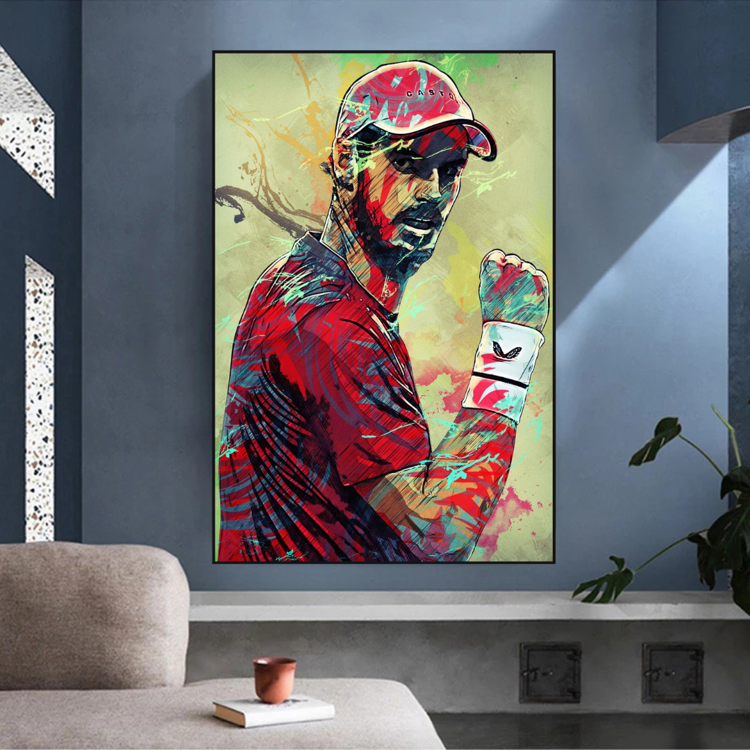 Andy Murray Tennis Legend Canvas Wall Art - Premium Sports Decor for Home, Office & Man Cave - Perfect Gift for Tennis Fans & Athletes