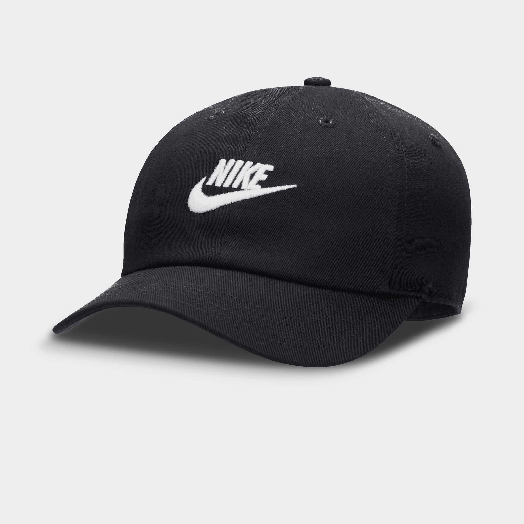 Nike Club Kids' Unstructured Futura Wash Cap - Black & White Adjustable Baseball Hat for Boys & Girls - Perfect for Sports, Outdoor Play, and Everyday Wear
