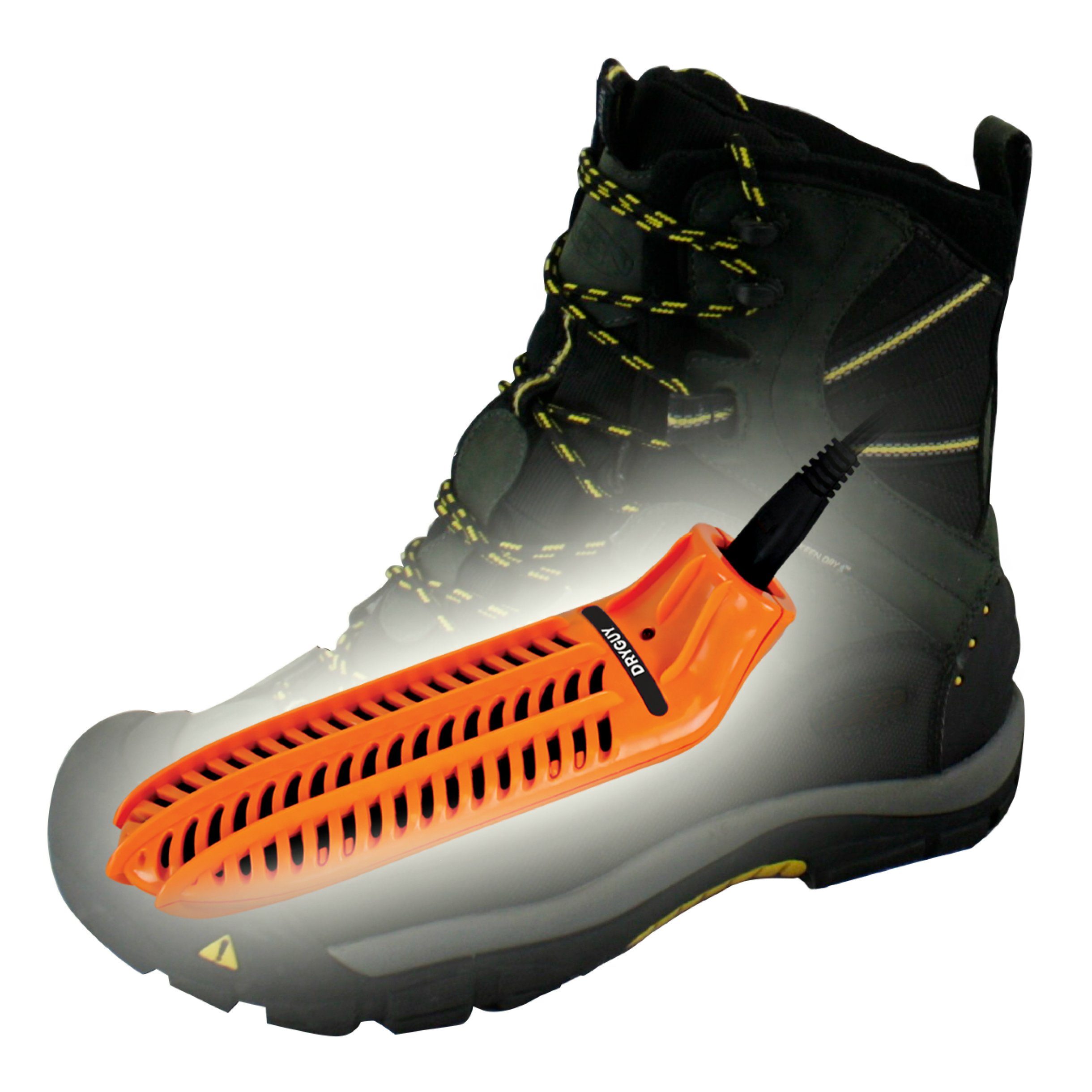 Portable Boot & Shoe Dryer Warmer for Travel - Fast Drying Electric Footwear Dryer with Heating Function (Orange/Black) - Perfect for Hiking, Camping & Winter Sports Gear Maintenance