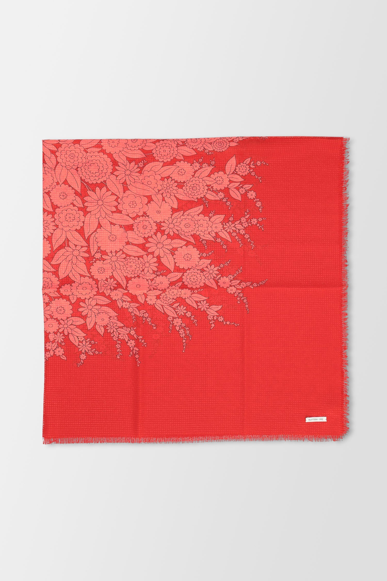 Mantero Red Magnificent 2 - Luxury Silk Scarf for Women | Elegant Fashion Accessory for Parties, Weddings & Special Occasions