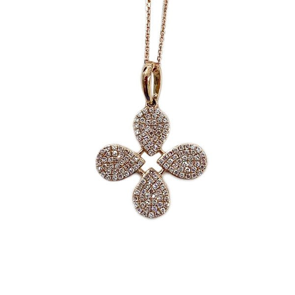 14K Rose Gold Diamond Pendant Necklace for Women - Elegant Heart Shaped Jewelry Gift for Anniversary, Valentine's Day & Special Occasions | Perfect for Date Nights, Weddings & Formal Events
