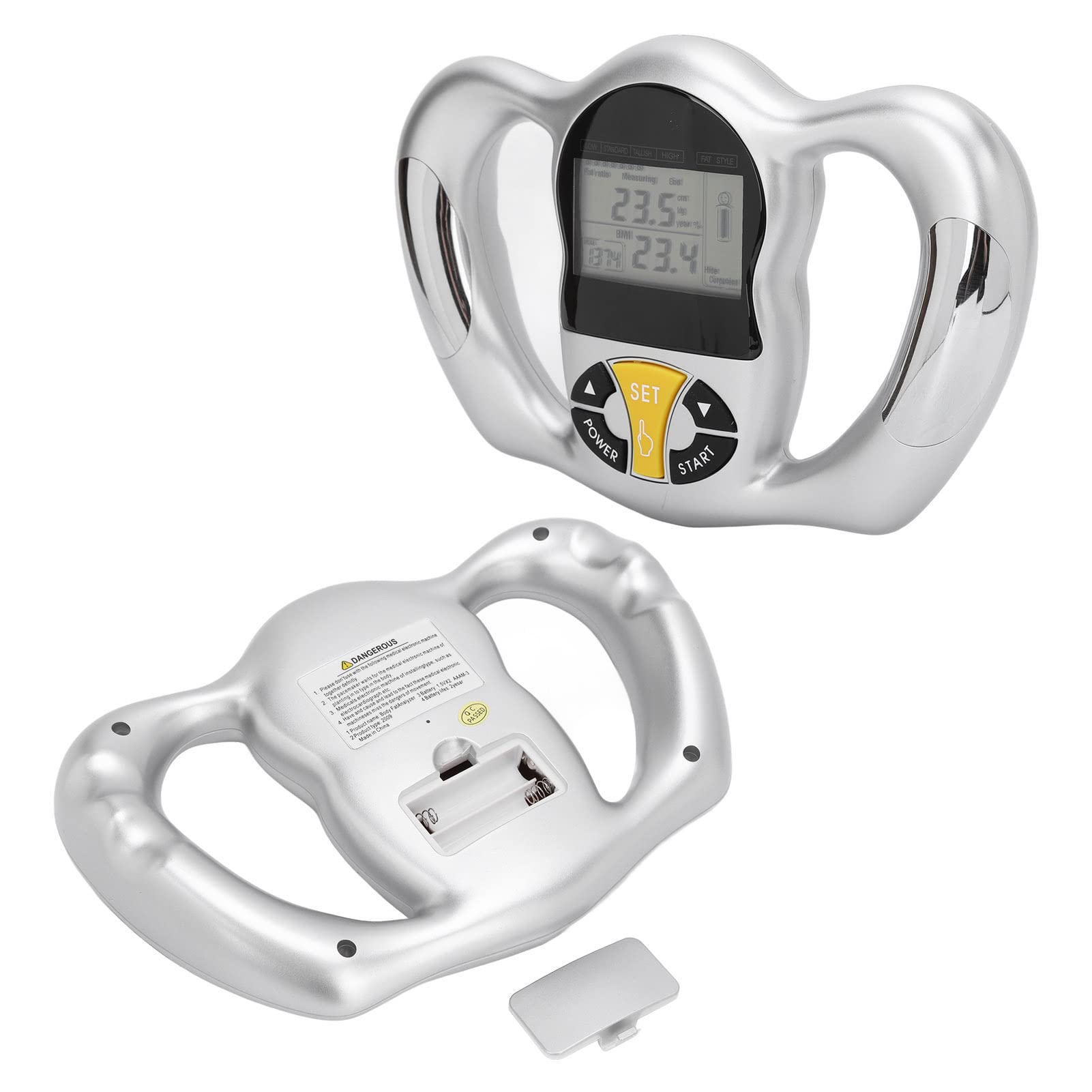 Portable Digital Body Fat Analyzer with LCD Display - Handheld BMI Meter for Weight Loss, Fitness Tracking, Muscle & Water Measurement - Ideal for Home Gym, Personal Health Monitoring & Fitness Enthusiasts