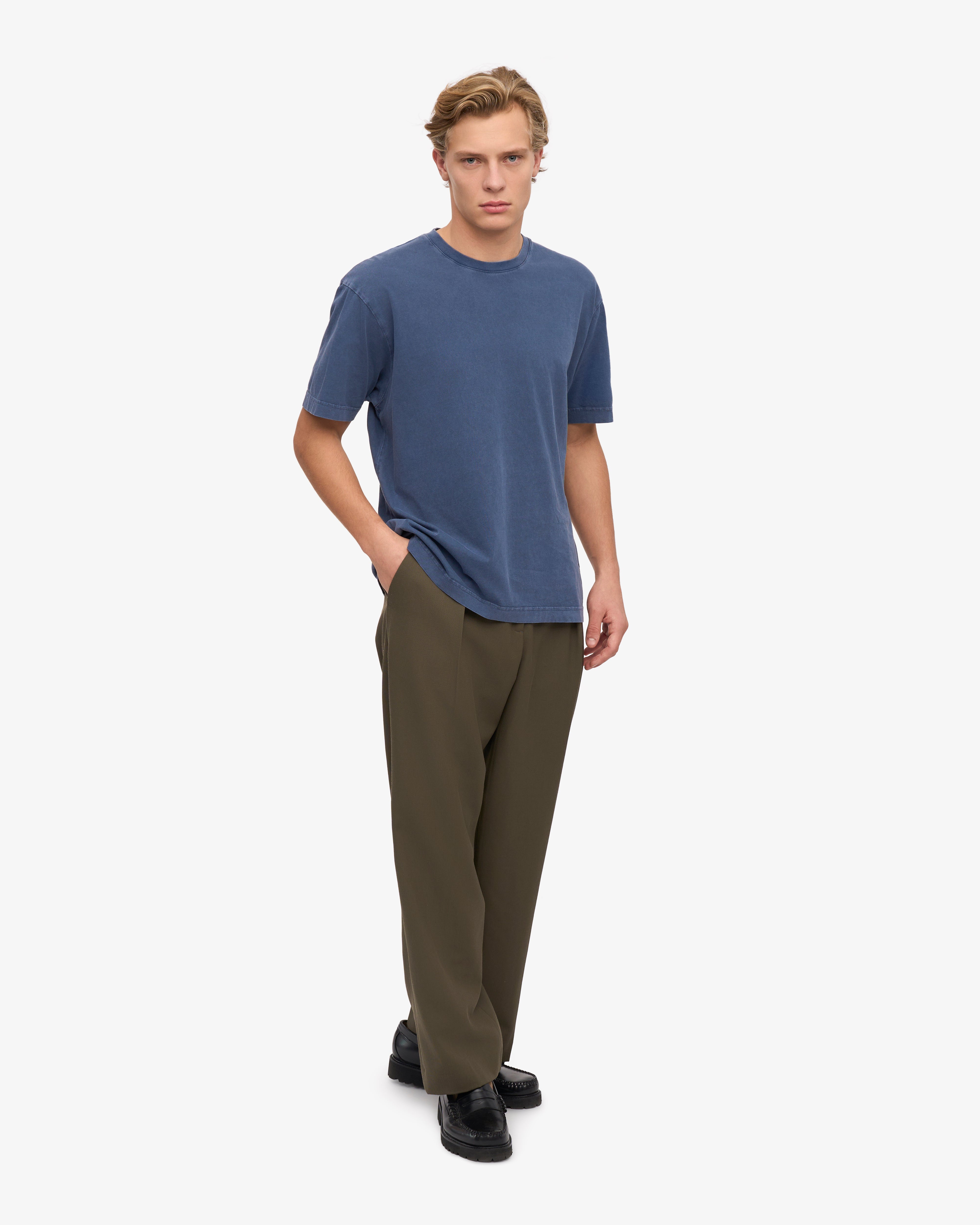 Premium Oversized Organic Cotton T-Shirt for Men & Women | Soft, Breathable & Eco-Friendly | Neptune Blue | Perfect for Casual Wear, Loungewear & Street Style
