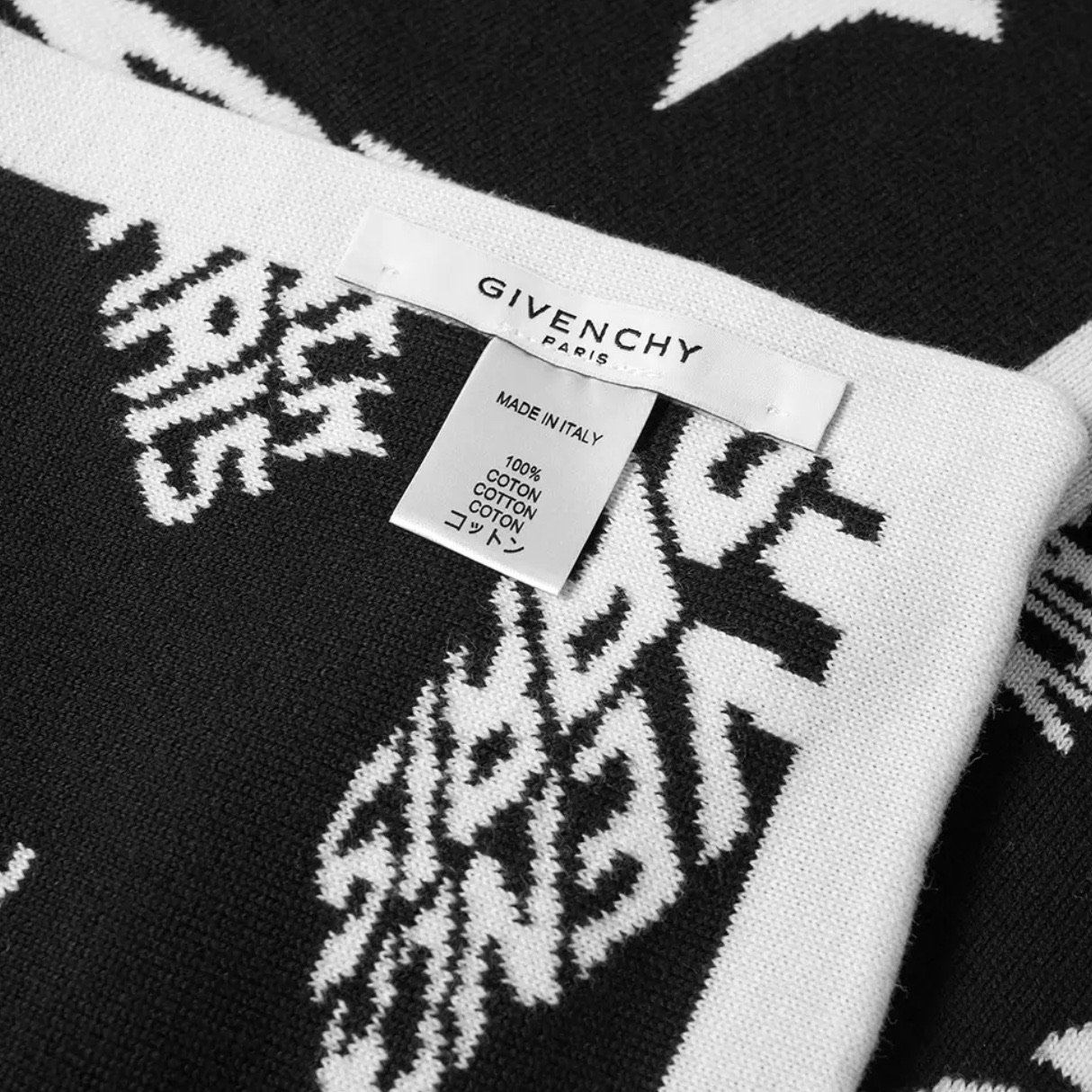 Givenchy Black All Over Print Scarf - Luxury Fashion Accessory for Women, Stylish Designer Scarf for Everyday Wear, Office, and Special Occasions