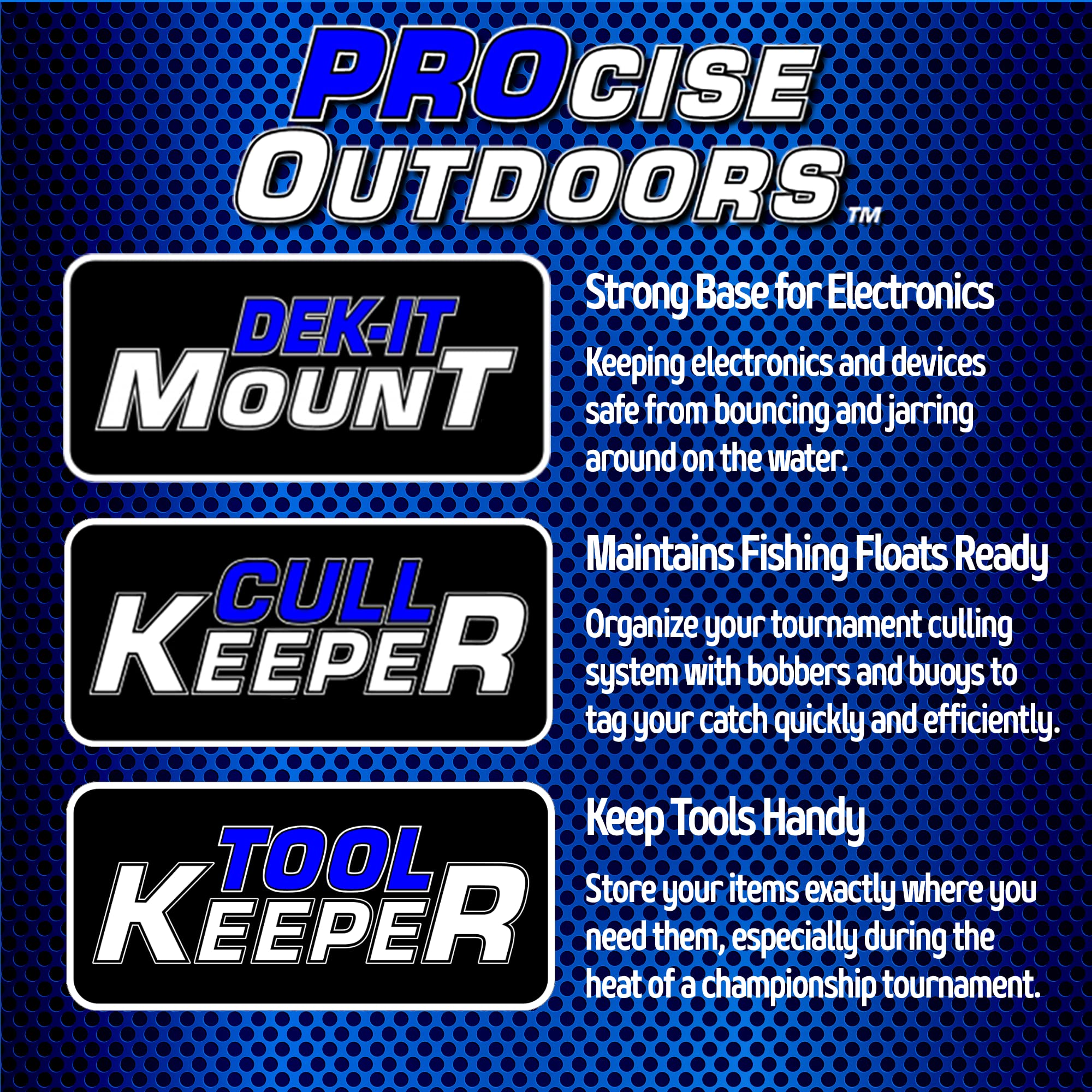 PROCISE Outdoors Dual DEK-It Mount - Marine-Grade Aluminum Boat Electronics Mount for Fish Finders & GPS Devices - 0.0 Degree Tilt - Professional Installation Solution for Boating, Fishing & Marine Navigation