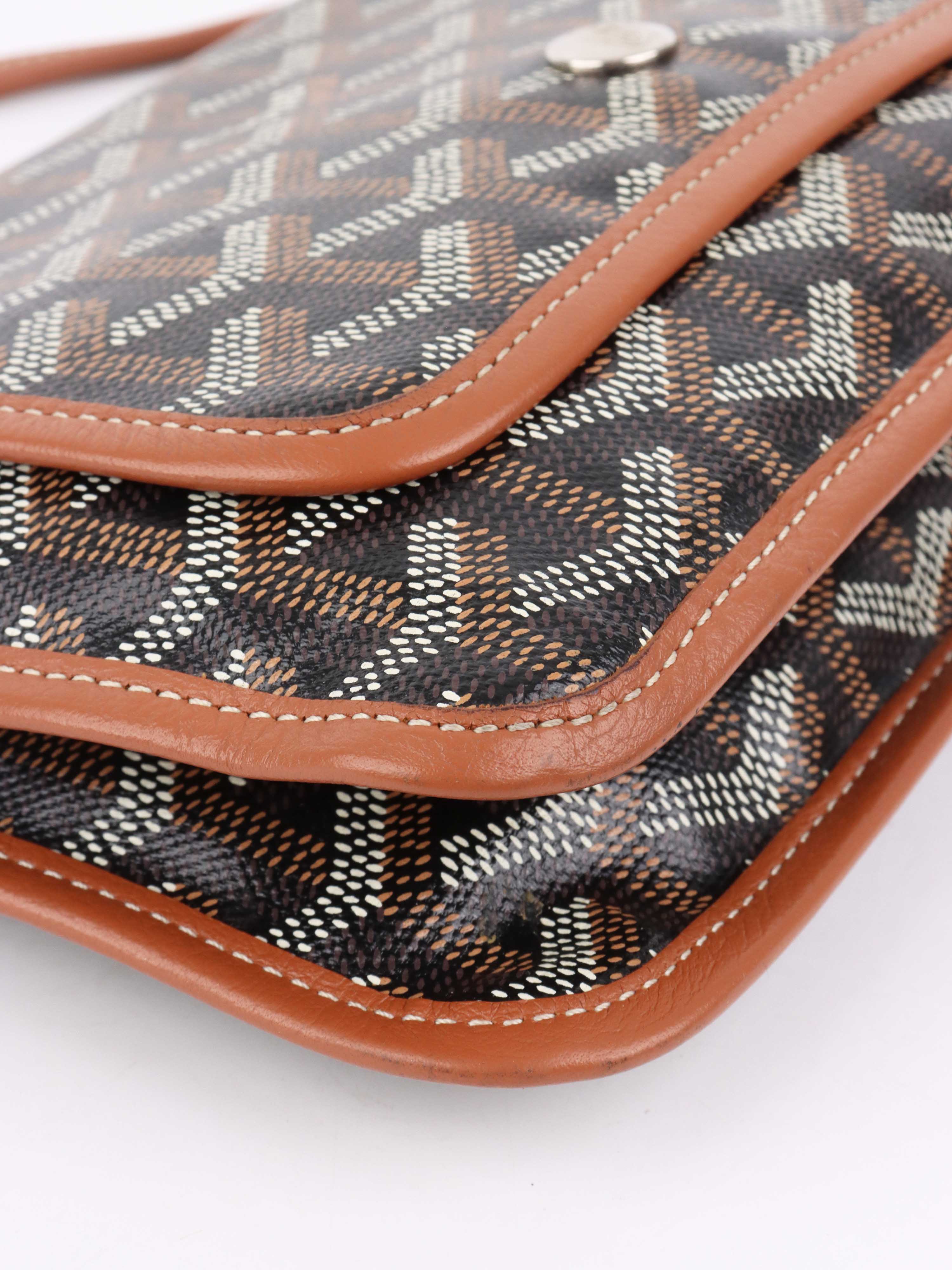 Goyard Black & Tan Plumet Pocket Wallet for Men | Luxury Leather Card Holder | Slim Bifold Wallet for Everyday Use & Travel