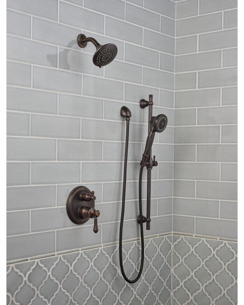 Delta RP78575RB 5-Setting Touch Clean Shower Head in Venetian Bronze - High Pressure Rain Shower for Spa-Like Bathroom Experience