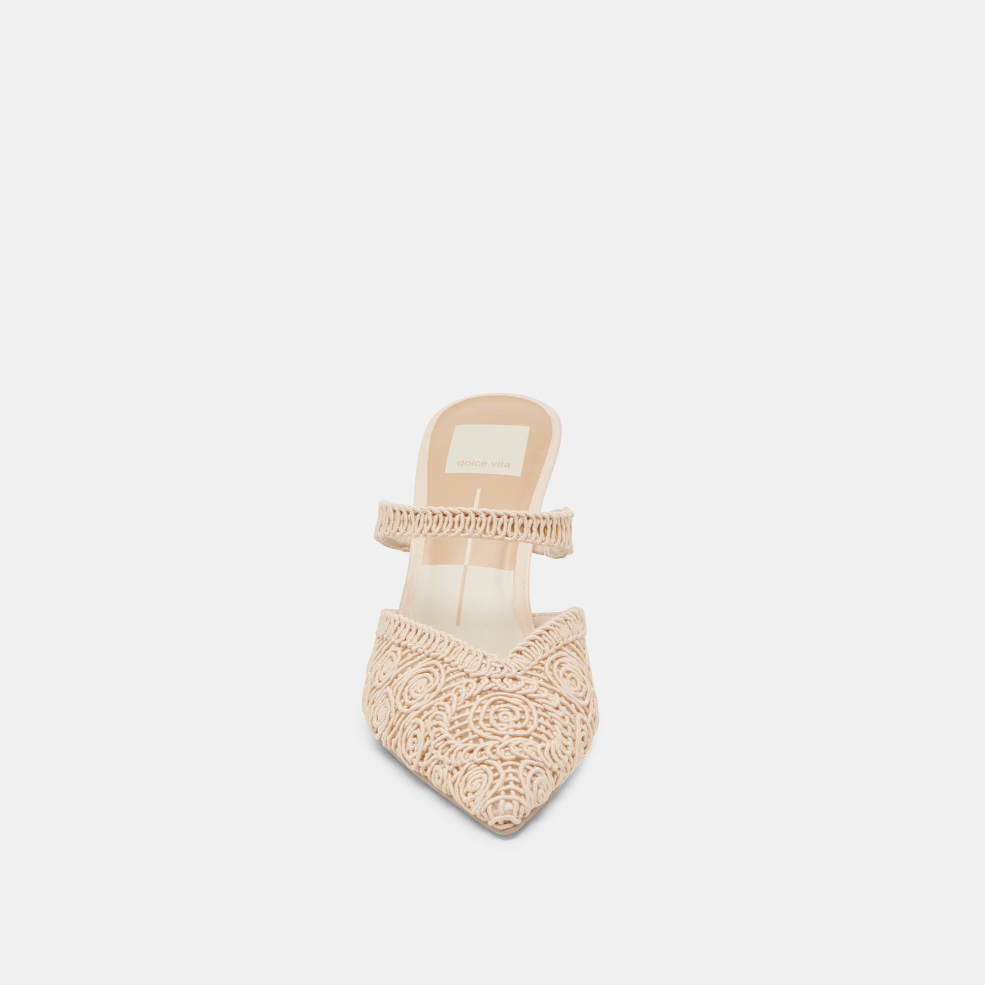 KASSY Women's Natural Macrame Heels - Comfortable Bohemian Style Sandals for Summer, Beach, and Casual Outings