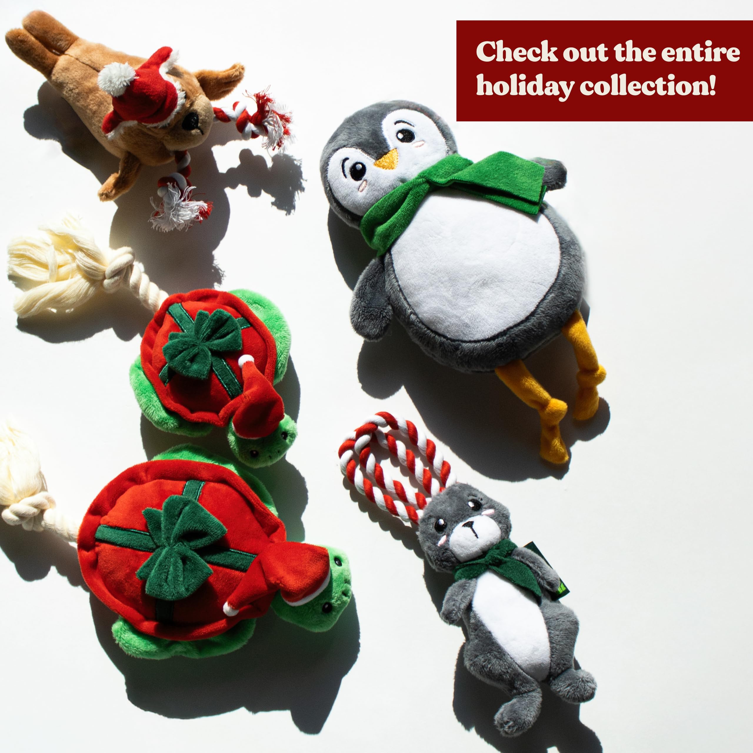 Santa-Themed Dog Chew Toys - Small Plush Walter The Walrus for Puppies | Durable & Eco-Friendly Christmas Pet Gifts | Perfect for Stocking Stuffers, Holiday Playtime & Teething Relief