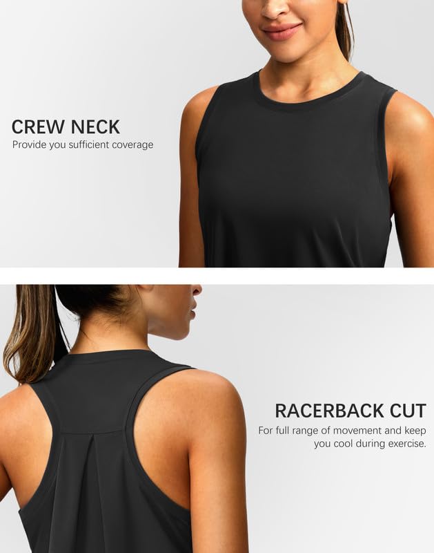 Best Women's Workout Tops - Racerback Athletic Tank Tops for Yoga, Running & Gym | Sleeveless Loose Fit Shirts for Women | Perfect for Yoga Classes, Gym Sessions & Outdoor Workouts