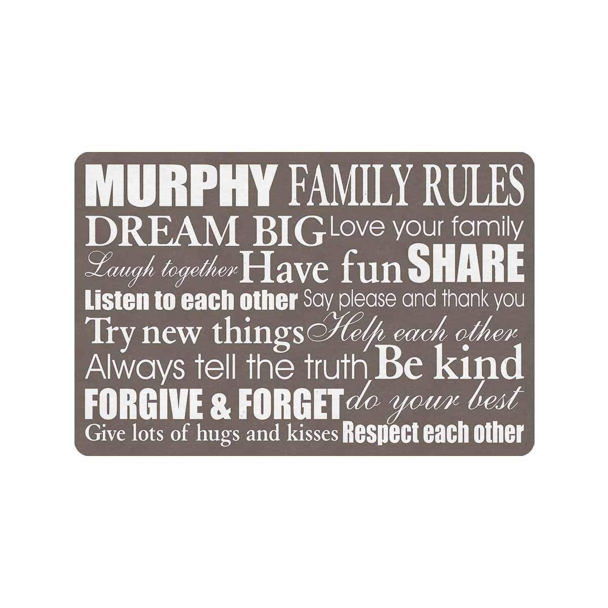 Personalized Doormat with Custom Text & Family Name - Funny Indoor/Outdoor Welcome Mat for Front Door - Perfect Housewarming Gift for Dog Lovers & Pet Owners