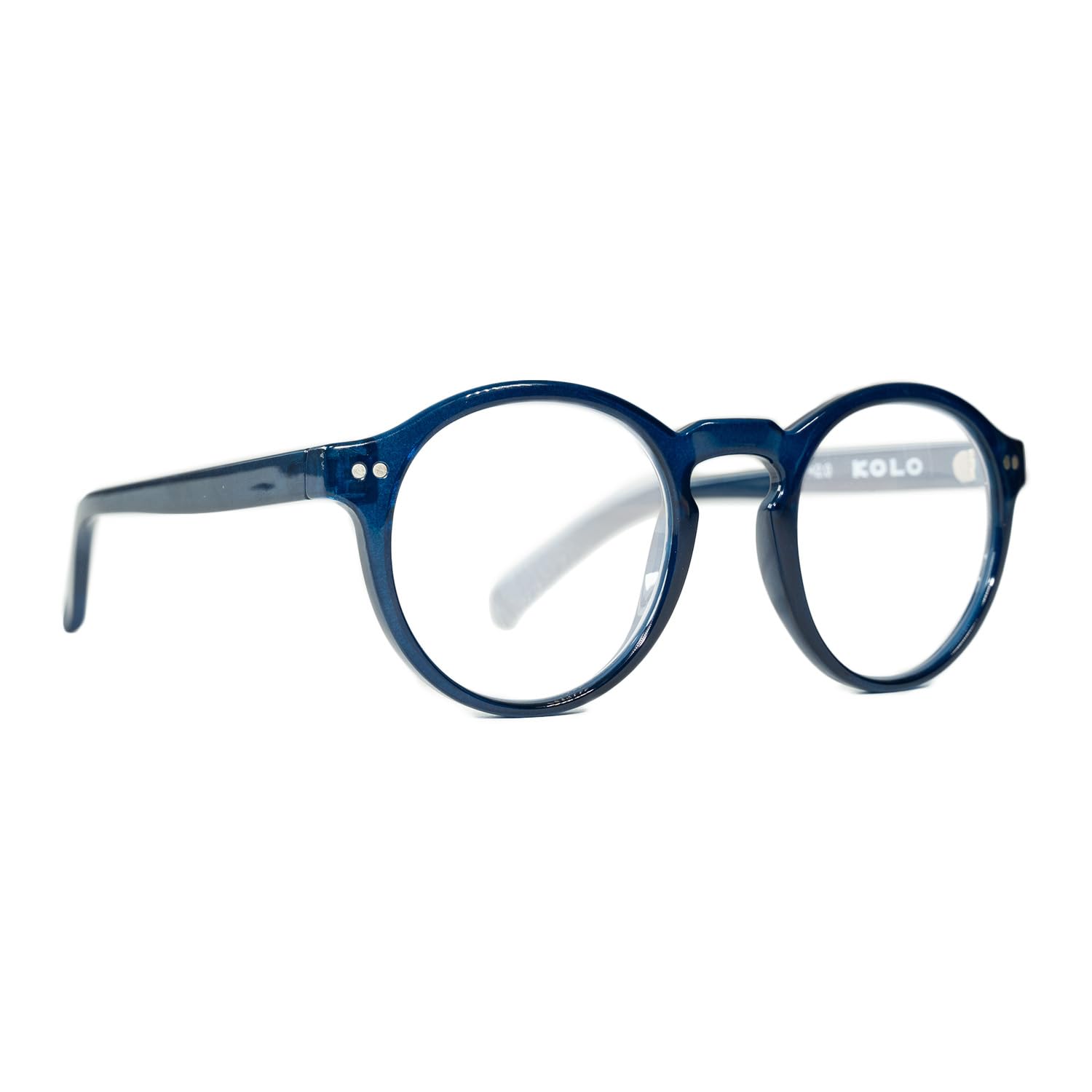 Premium Kolo Harrison Reading Glasses - Italian-Made Round Frame Eyewear for Women & Men | Perfect for Reading, Office Work & Computer Use