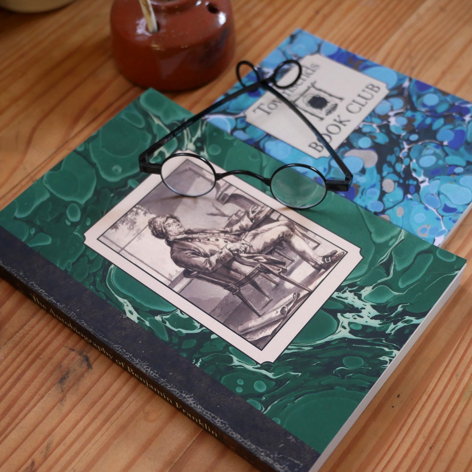 Autobiography of Benjamin Franklin Hardcover Book with Free Notebook - Perfect for History Lovers, Students & Book Collectors - Great Gift for Graduation, Birthday & Home Library