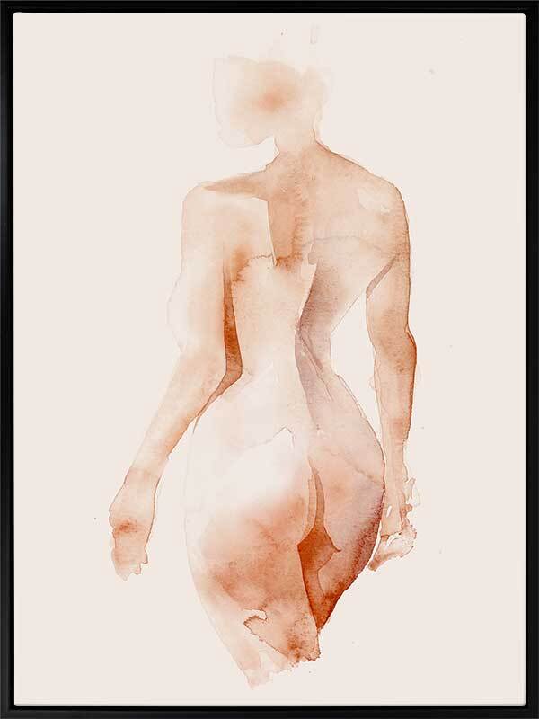 Flawless Female Peach Canvas Art Print - Elegant Home Decor for Living Room, Bedroom & Office