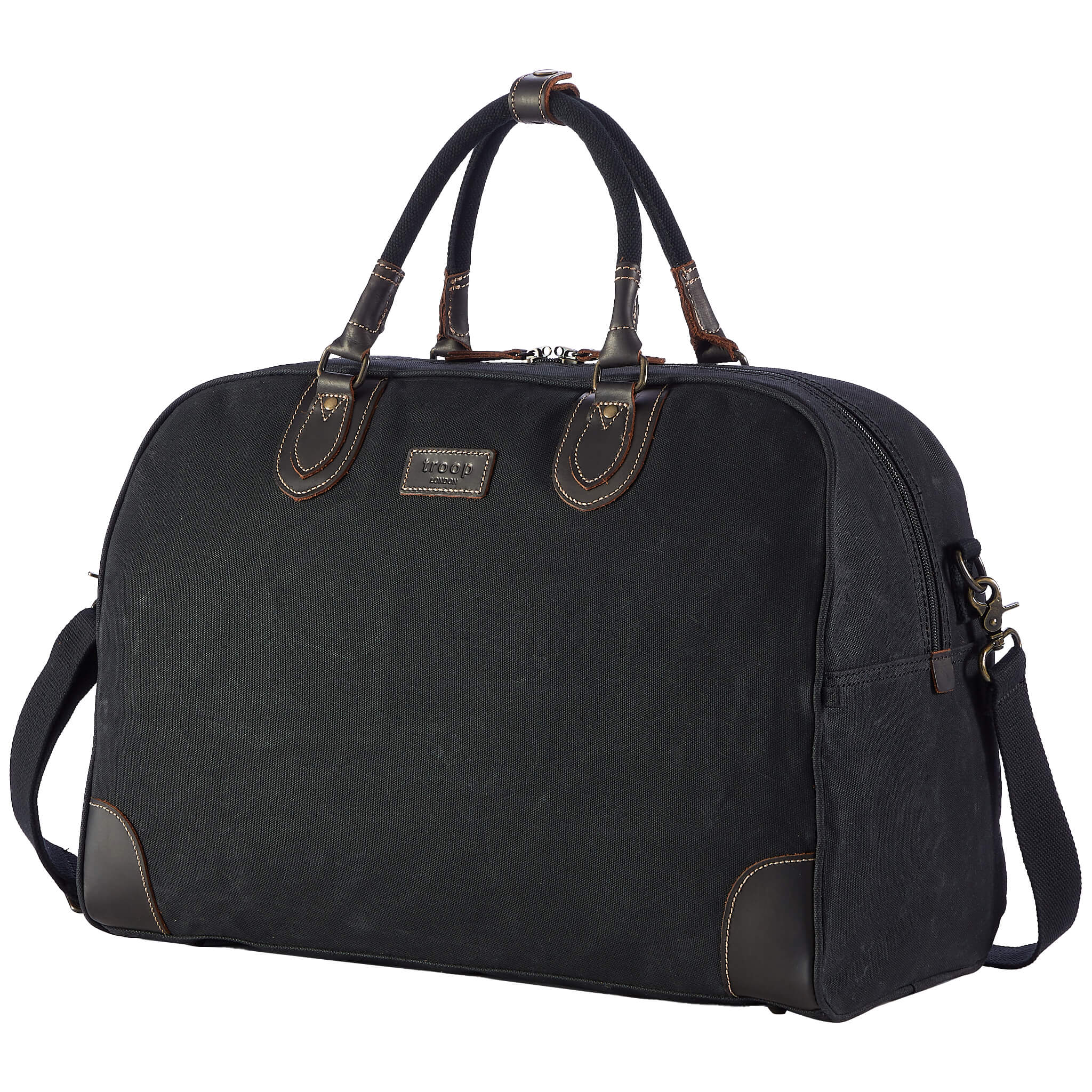 TRP0263 Troop London Classic Canvas Holdall - Large Durable Travel Duffel Bag for Gym, Weekend Trips & Outdoor Adventures