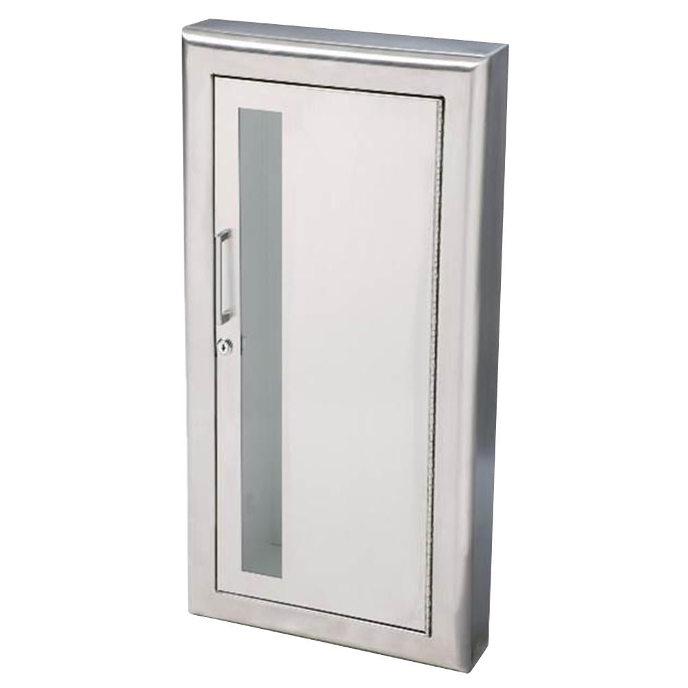 JL Industries 1837W10FX2 Cosmopolitan Fire Extinguisher Cabinet - Vertical Duo with Pull Handle & SAF T LOK Fire Rated - Ideal for Commercial Buildings, Offices, and Industrial Safety Compliance