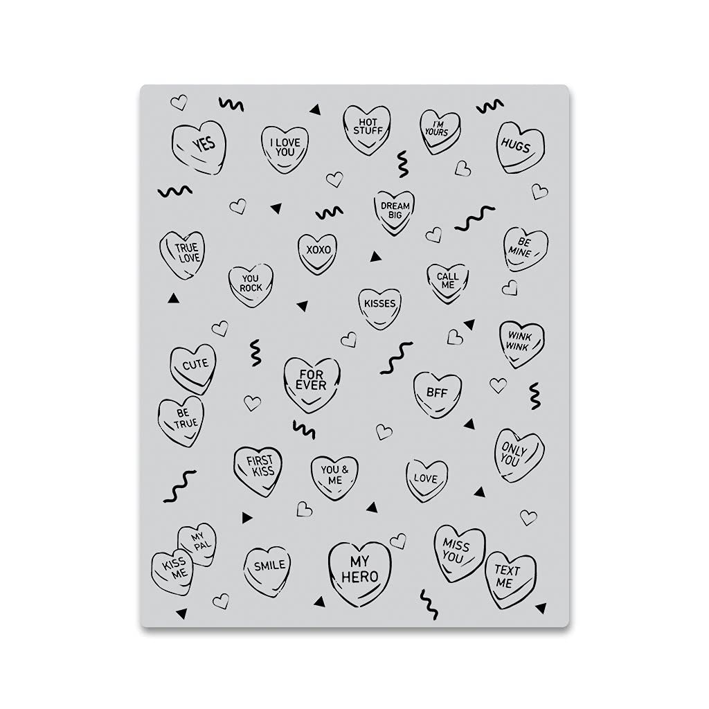 HERO ARTS Cling Stamp Set - Candy Hearts Peek-A-Boo Design for Card Making, Scrapbooking & DIY Crafts | One Size Fits All | Perfect for Valentine's Day, Wedding Invitations & Handmade Greeting Cards