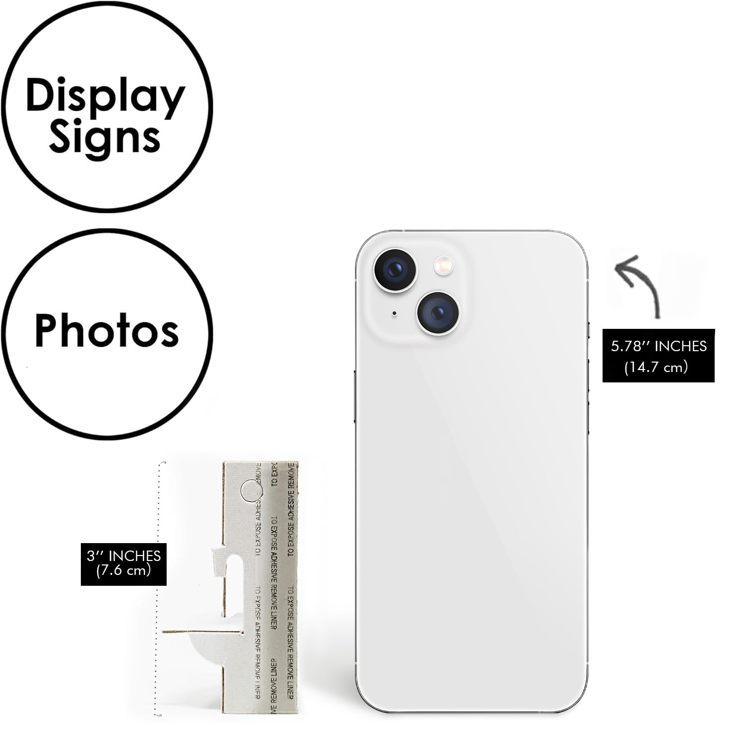 Golden State Art Self Stick Cardboard Easel Back - Acid-Free Archival Quality 3 Inch Single Wing Display Stand for Signs, Pictures, Posters & Artwork - Complete Craft Display Solution (Pack of 100, White) - Perfect for Art Exhibits, Classroom Projects & Home Decor