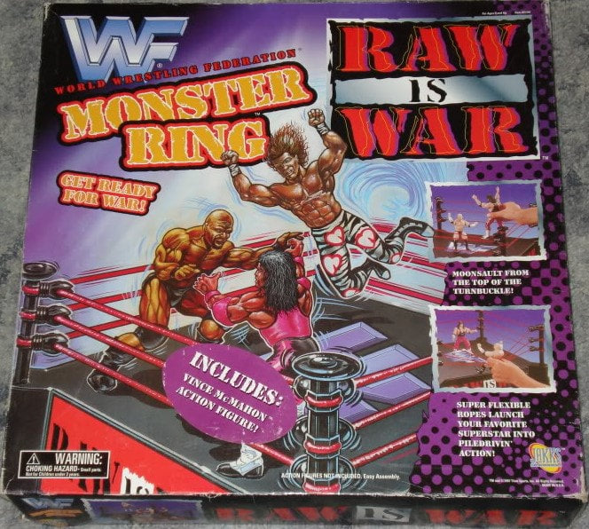 1999 WWF Jakks Pacific Raw is War Monster Ring with Vince McMahon - Exclusive Collectible Wrestling Toy for Fans & Display - Perfect for Wrestling Memorabilia Collections & Nostalgic Gift Giving