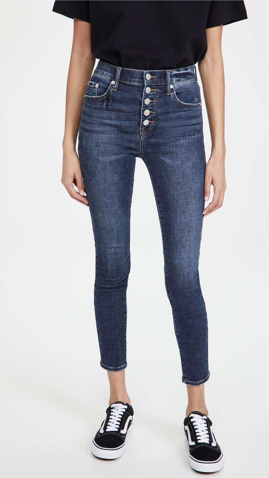 Women's High Rise A-Line Denim Jeans - Stretchy Skinny Fit for Casual & Work Wear | Comfortable & Flattering for Everyday Outfits