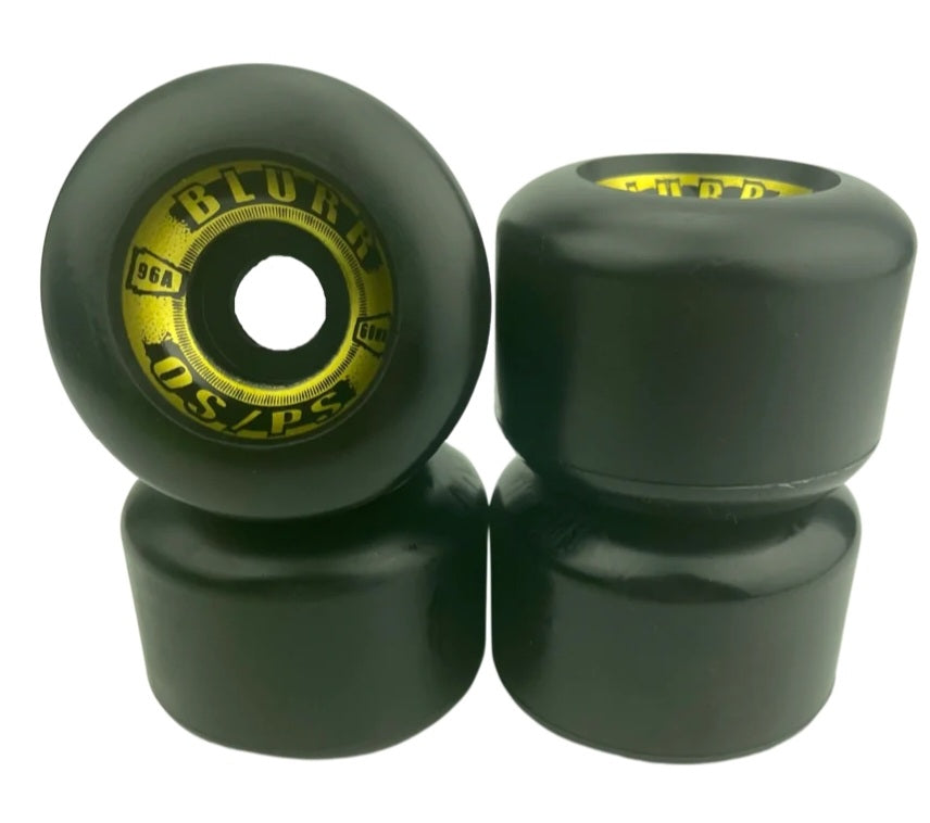 Vision Blurr Wheels 60mm 96A Skateboard Wheels - Reissue Black - Perfect for Street Skating and Park Riding