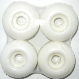 52mm White Blank Skateboard Wheels - High-Performance Skate Wheels for Street & Park Skateboarding