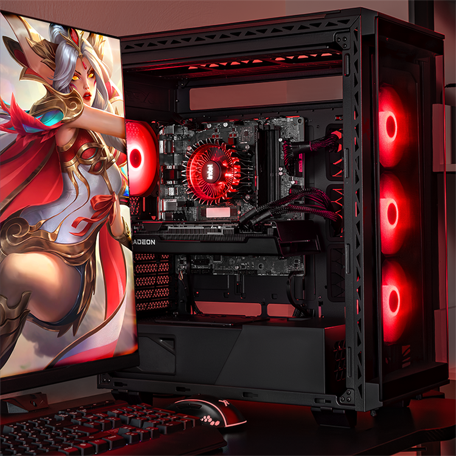 Xtreme PC Gaming Desktop - AMD Radeon RX 7700 XT, Intel Core i9-12900F, 32GB RAM, 1TB SSD, WiFi, Black - Ultimate Gaming & Streaming Setup for Esports & 4K Gaming