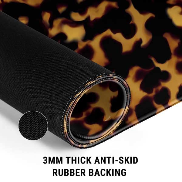 Skinit Small Gaming Mouse Pad - Tortoise Shell Design with Stitched Edges, Waterproof Non-Slip Rubber Base, Desk Mat for Keyboard & Mouse | Perfect for PC, Laptop & Office Workstations