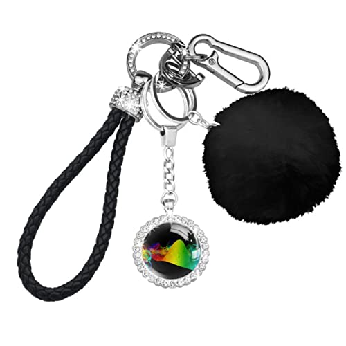 Vintage Eiffel Tower Keychain Set for Women - Elegant Wristlet Keychain, Car Keychain & Pom Pom Accessories | Perfect Gift for Travel Lovers, Paris Themed Parties & Everyday Carry