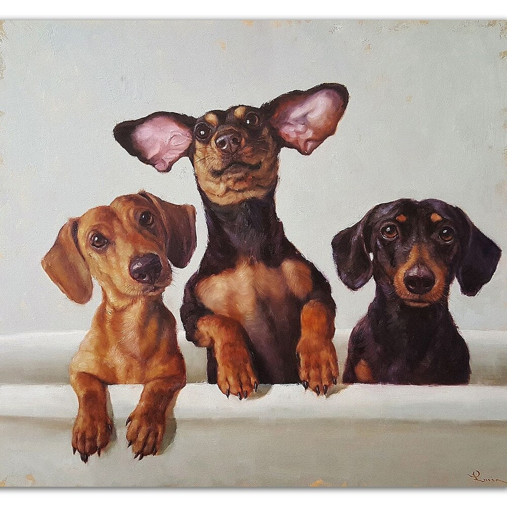 3 Amigos by Lucia Heffernan - Premium Canvas Wall Art Print - Ready to Hang - Perfect for Living Room, Bedroom & Office Decor