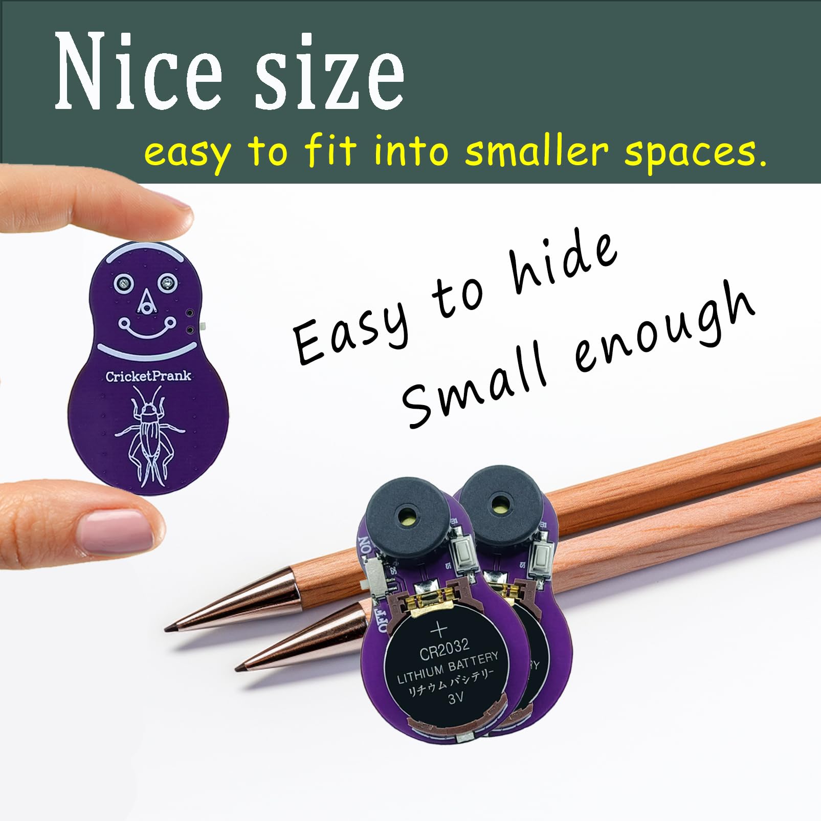 3-Pack Cricket Noise Maker Prank Device - Long-Lasting Beeping Sound for Months - Hidden Practical Joke Gadget for Adults - Perfect for Office Pranks, Home Gags & Halloween Scares
