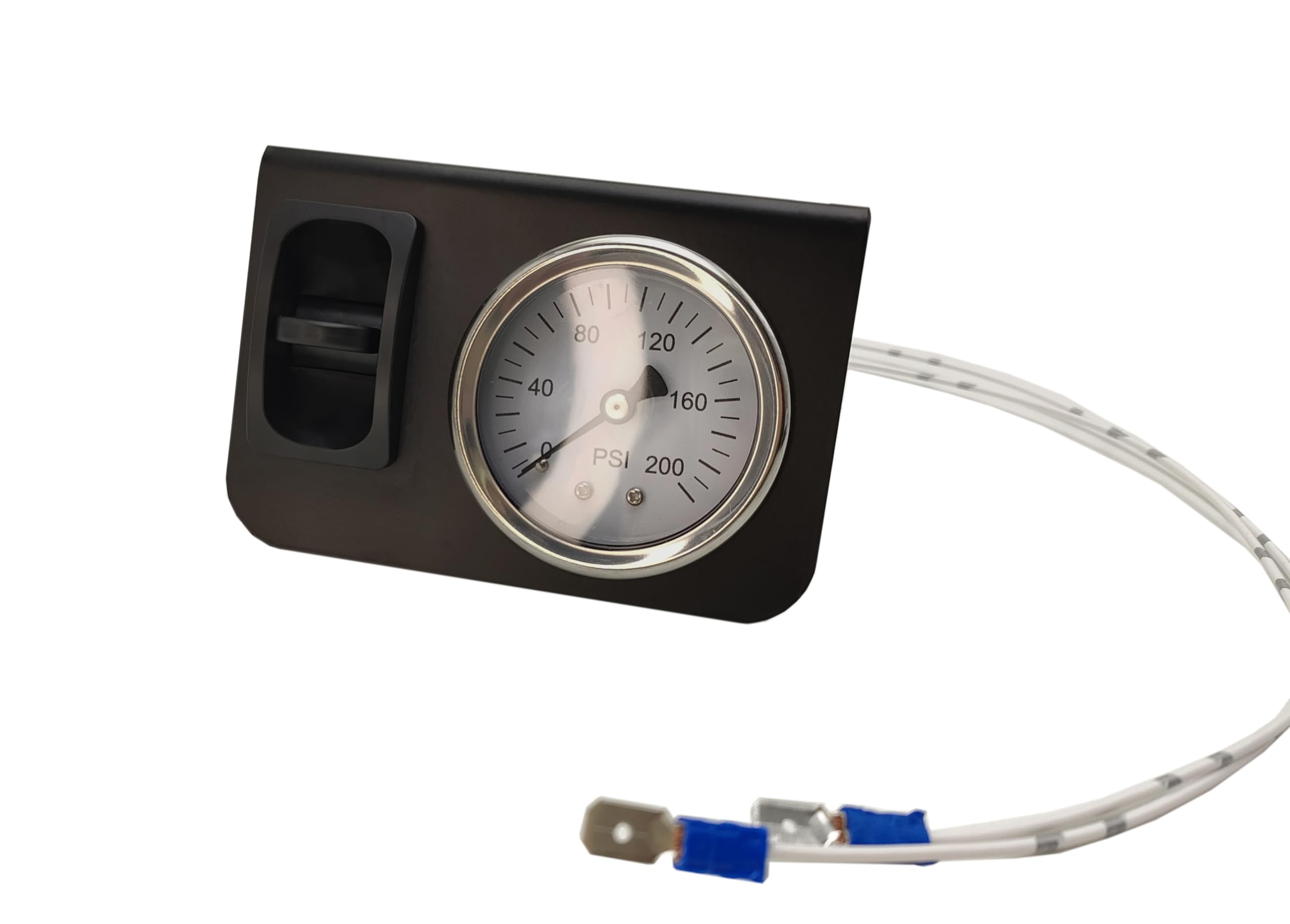 Air Suspension Control Kit - Single Cab Air Gauge with Electric Paddle Switch for Truck & SUV Air Ride Systems | Perfect for Custom Vehicle Suspension Upgrades