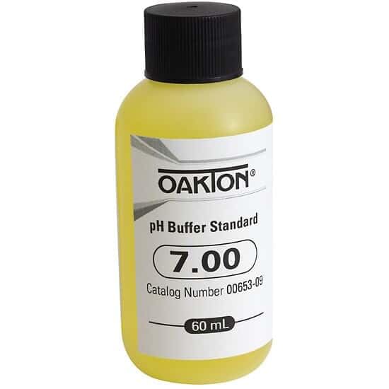 Oakton pH 7.00 Buffer Solution - 5 x 60mL Bottles (300mL Total) | Laboratory Calibration Standard for pH Meters | Perfect for Scientific Research, Water Testing & Quality Control