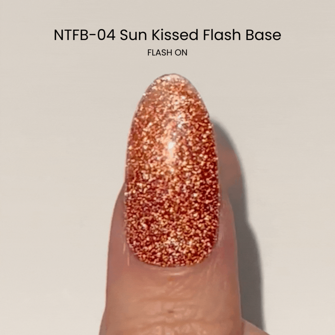 Nail Thoughts NTFB 04 Sun Kissed Flash Base - Long-Lasting Nail Polish Base Coat for Gel & Acrylic Nails - Perfect for Summer Manicures & Salon Quality Nail Art
