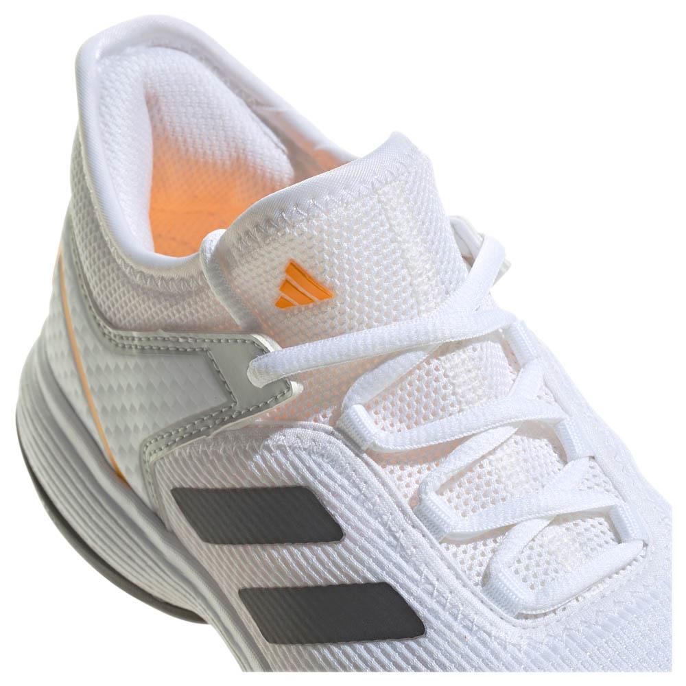 Adidas Junior Ubersonic 4 K Tennis Shoes - Cloud White/Core Black - Lightweight & Breathable for Kids | Perfect for Tennis Training & Casual Wear