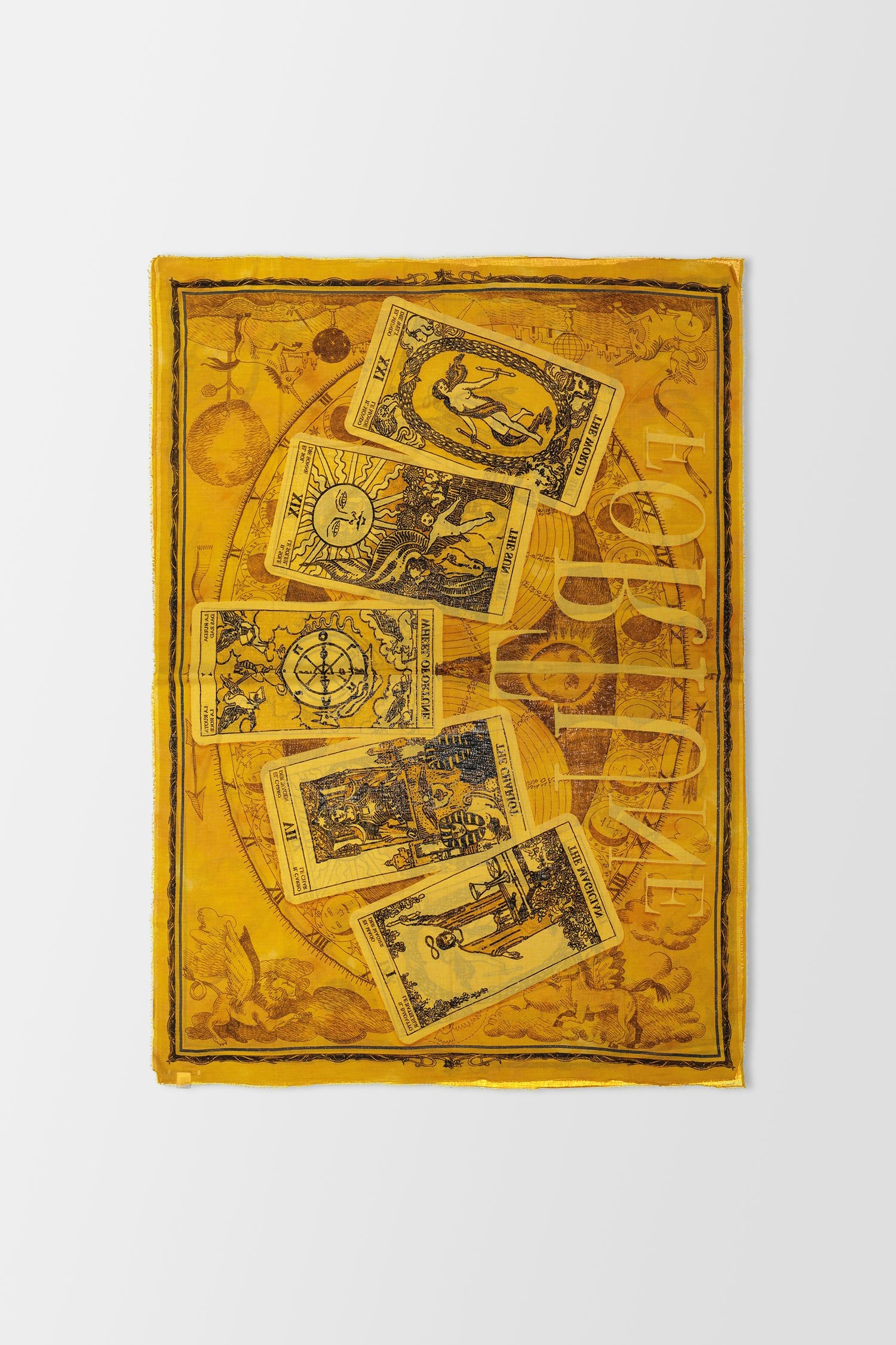 Faliero Sarti Yellow Fortuna Silk Scarf - Luxury Italian Fashion Accessory for Women | Perfect for Gifts, Parties & Special Occasions