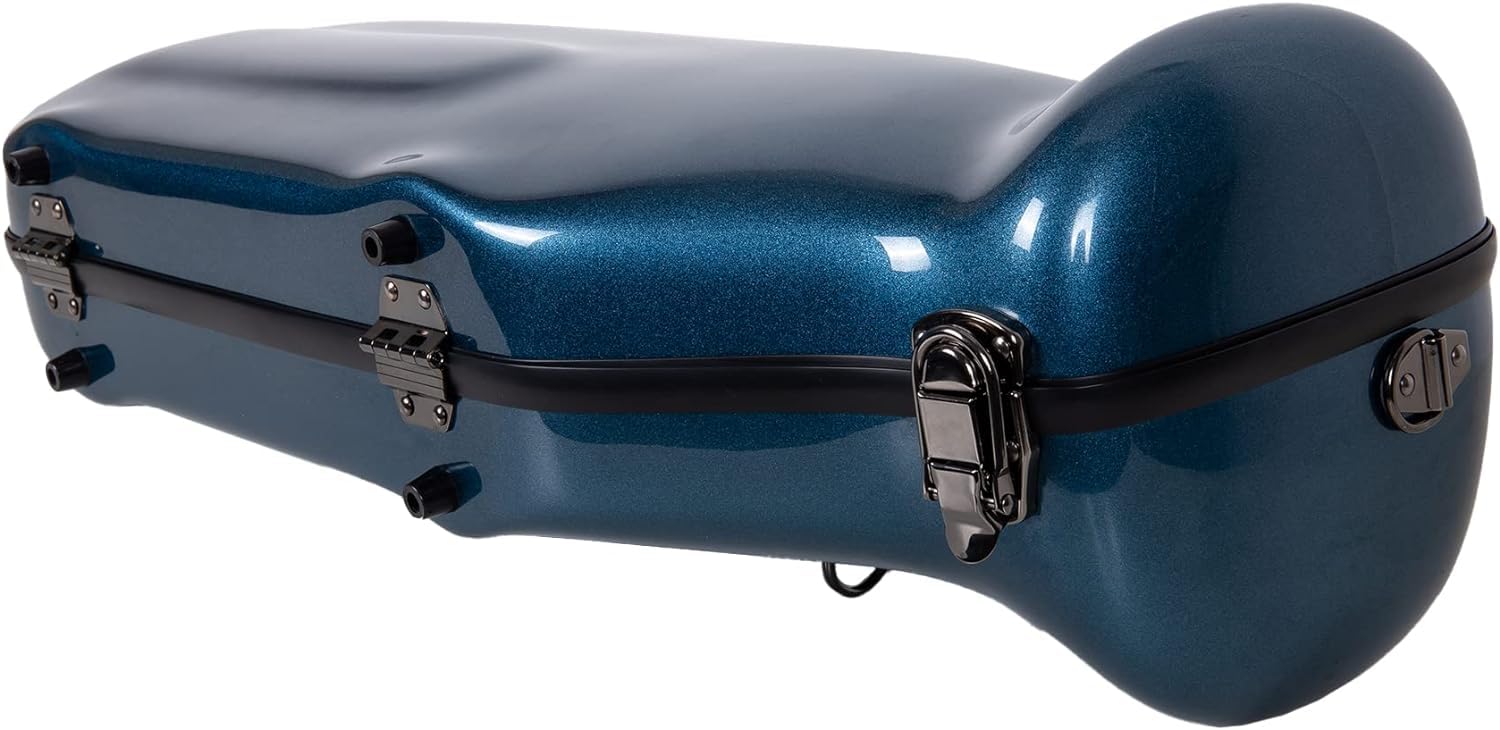 Premium Crossrock Fiberglass Trumpet Case - Durable Hardshell with Adjustable Backpack Straps (Blue) - Perfect for School, Marching Band & Travel Protection