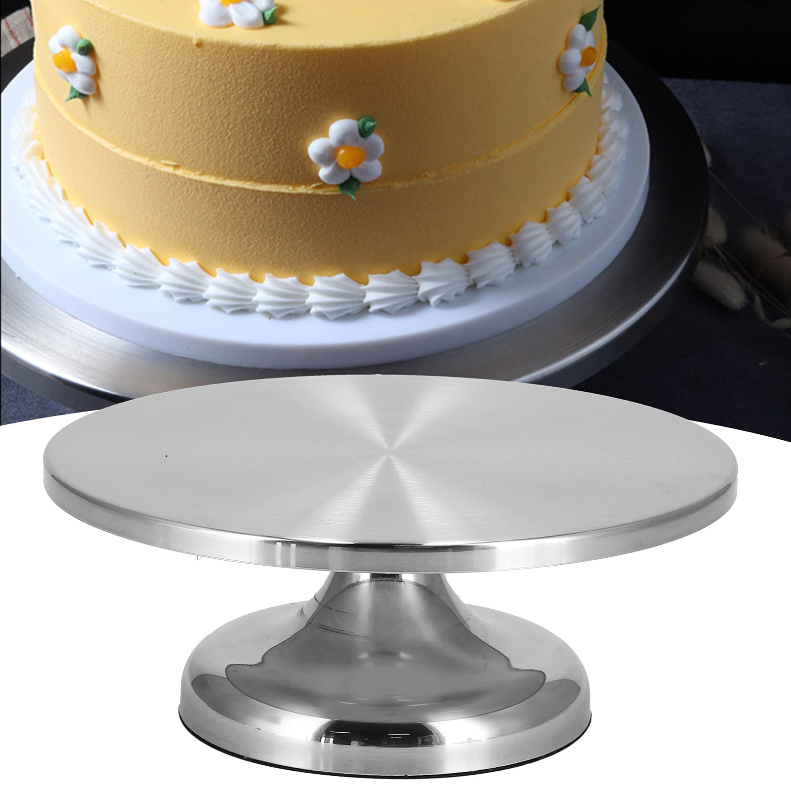 30cm Aluminum Alloy Rotating Cake Stand - Non-Slip Revolving Turntable for Cake Decorating & Baking | Perfect for Birthday Cakes, Wedding Cakes & Pastry Making