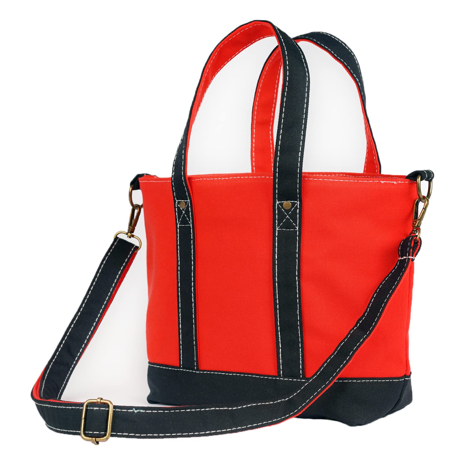 Hushdas Women's Casual Canvas Shoulder Tote Bag - Snap Button Design Handbag Purse for Work, Travel & Everyday Use