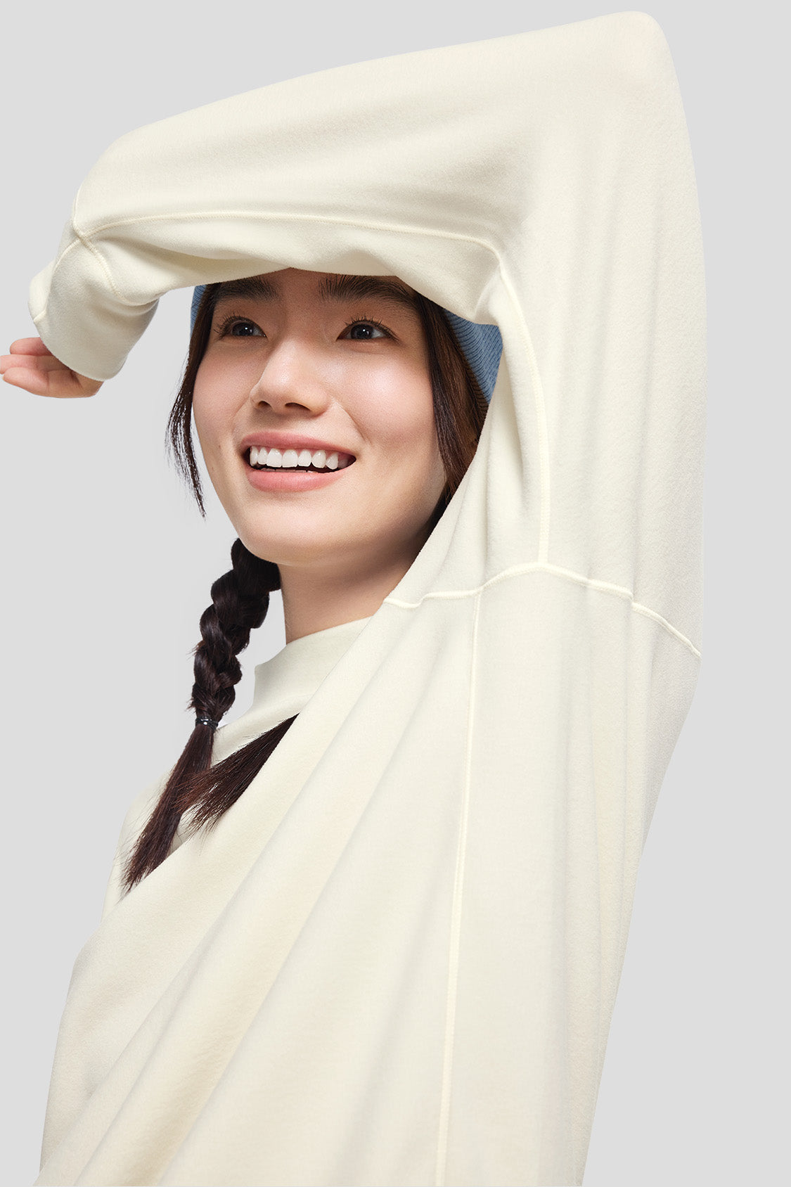 Cozy Fleece Women's Relaxed Mid Warmth Mock Neck Top - Soft Winter Layering Shirt for Casual Wear & Outdoor Activities