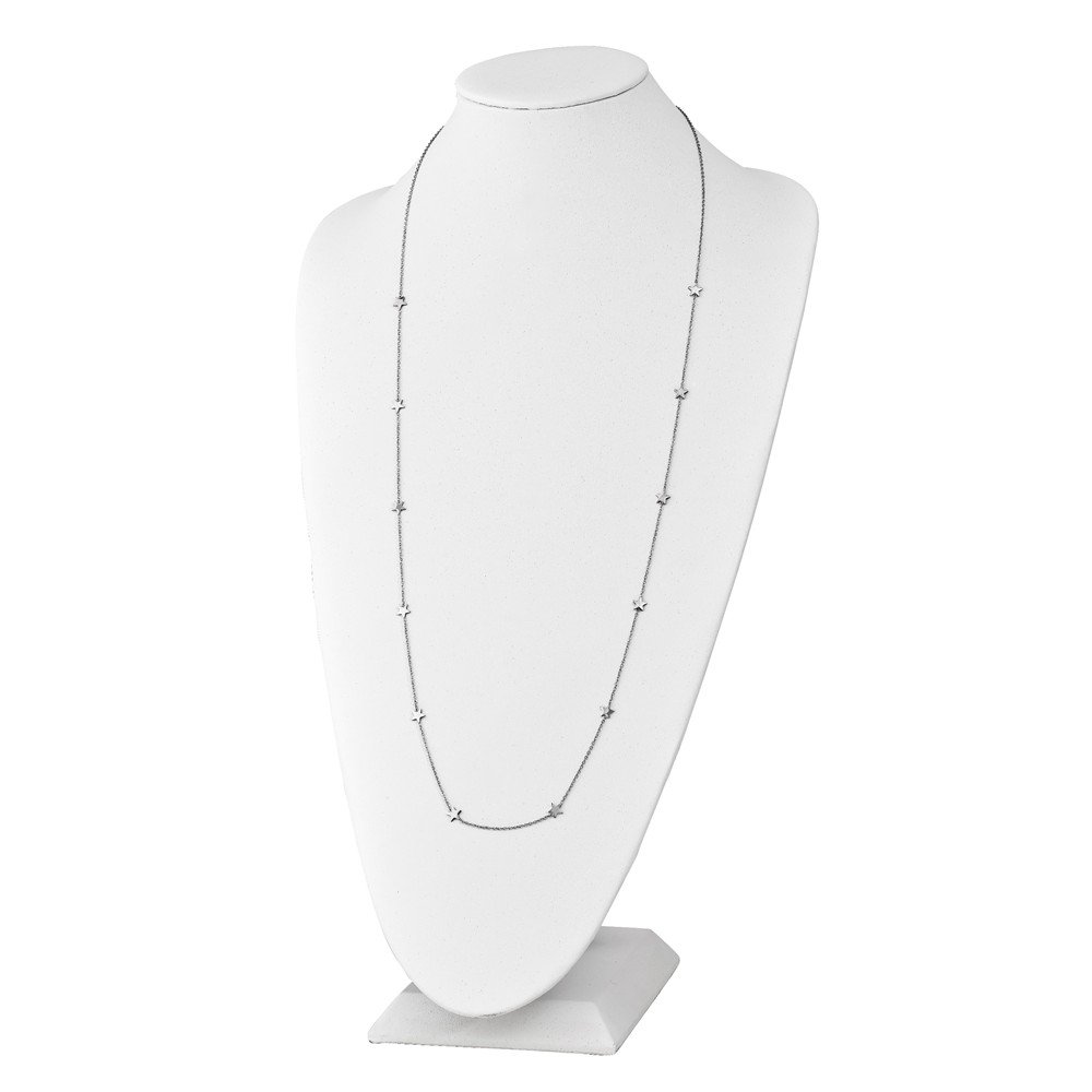 35 Inch Stainless Steel Polished Star Necklace for Women & Men - Elegant & Durable Jewelry for Everyday Wear, Parties & Gifts