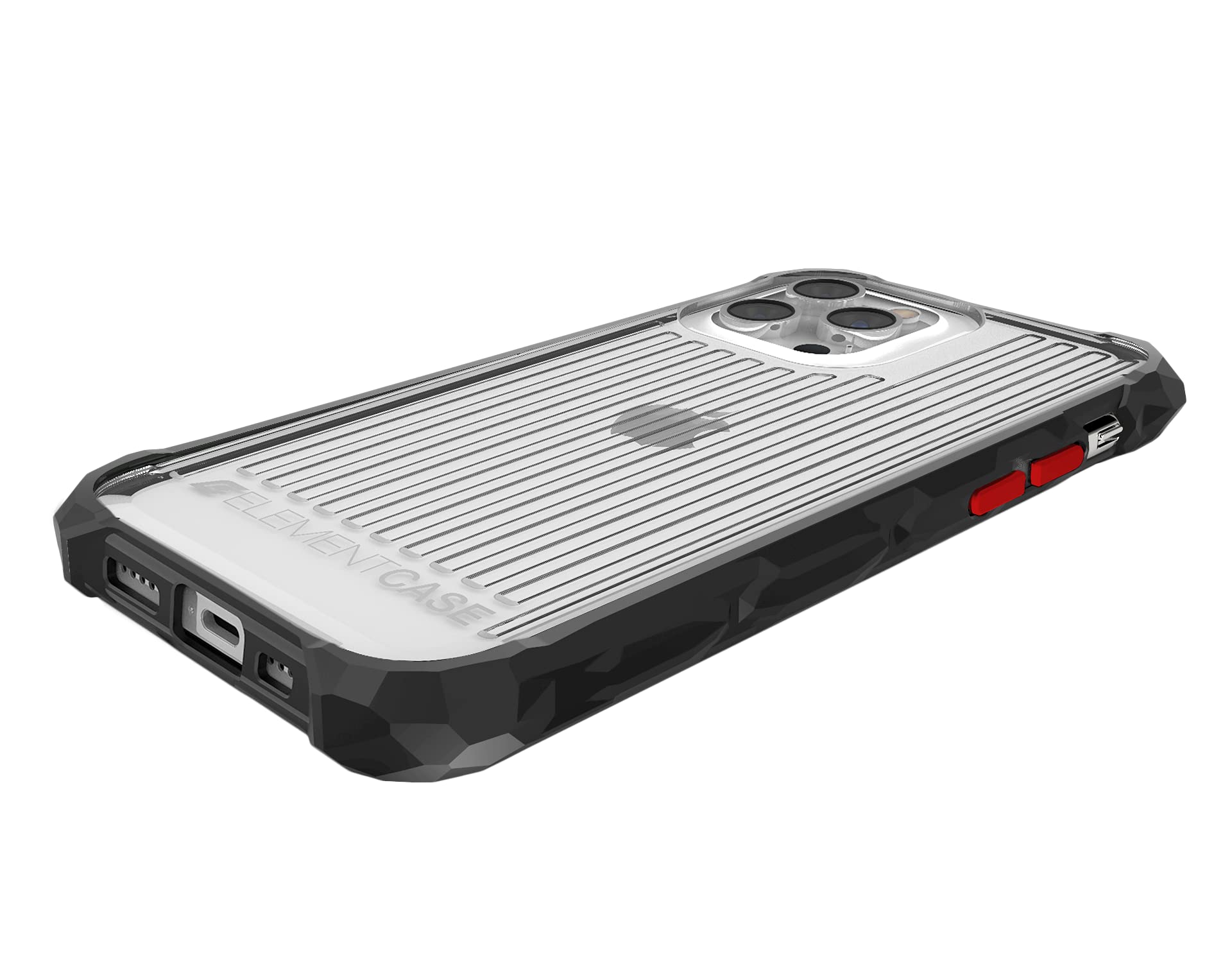 Rugged Military-Grade iPhone 13 Pro Max Case - Element Special Ops Clear/Black Protective Cover | Shockproof, Lightweight & Drop Tested | Perfect for Outdoor Adventures, Construction Work & Extreme Sports (EMT-322-250FV-02)
