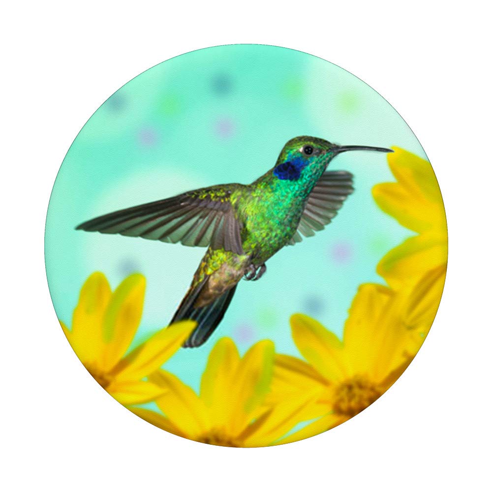 Hummingbird Flower Nectar PopSockets PopGrip - Swappable Phone Grip for iPhone, Samsung & Tablets - Perfect for Nature Lovers & Outdoor Photography