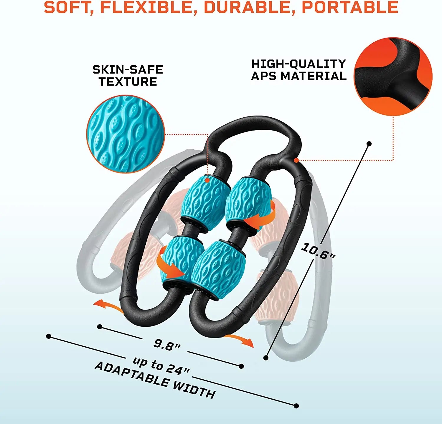 Lifepro Deep Tissue Muscle Roller Massager for Pain Relief & Recovery - Perfect for Post-Workout, Yoga, and Physical Therapy