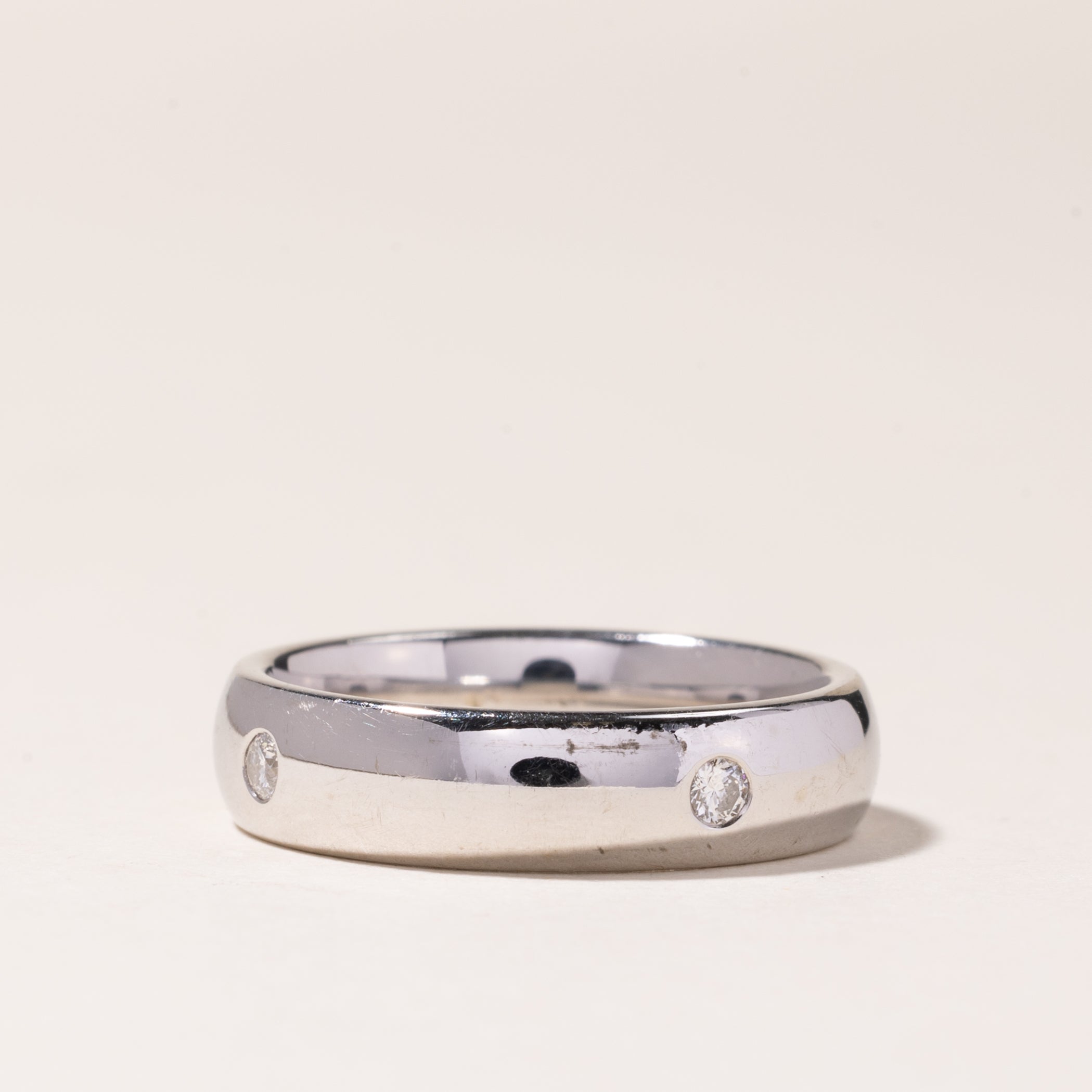 18K White Gold Flush Set Diamond Band Ring - 0.17ct Round Cut Diamond Wedding Band for Women, Size 7 | Perfect for Engagement, Anniversary & Everyday Elegant Jewelry Gift