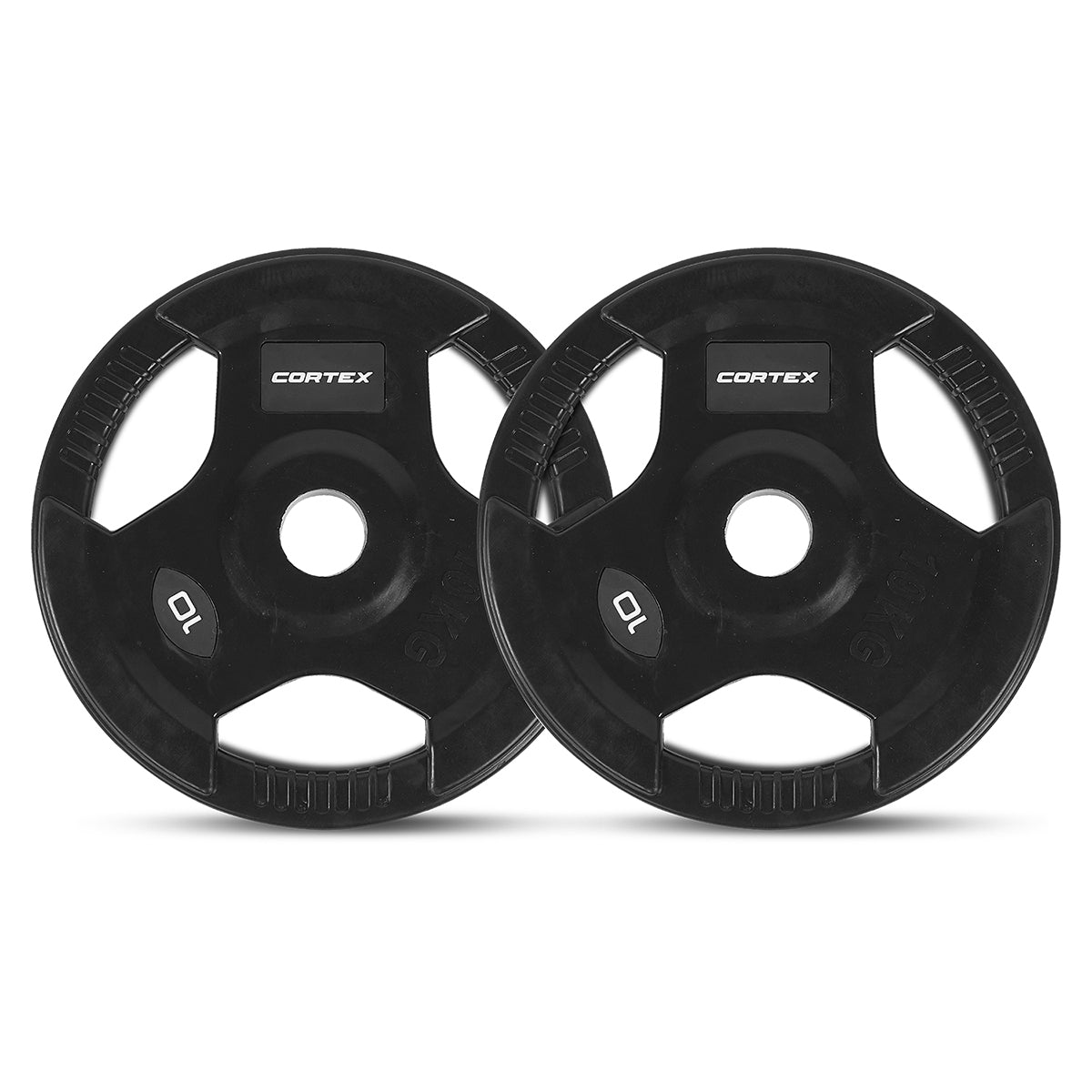 CORTEX 145kg Tri Grip V2 50mm Olympic Weight Plates Set for CrossFit, Powerlifting & Home Gym Strength Training
