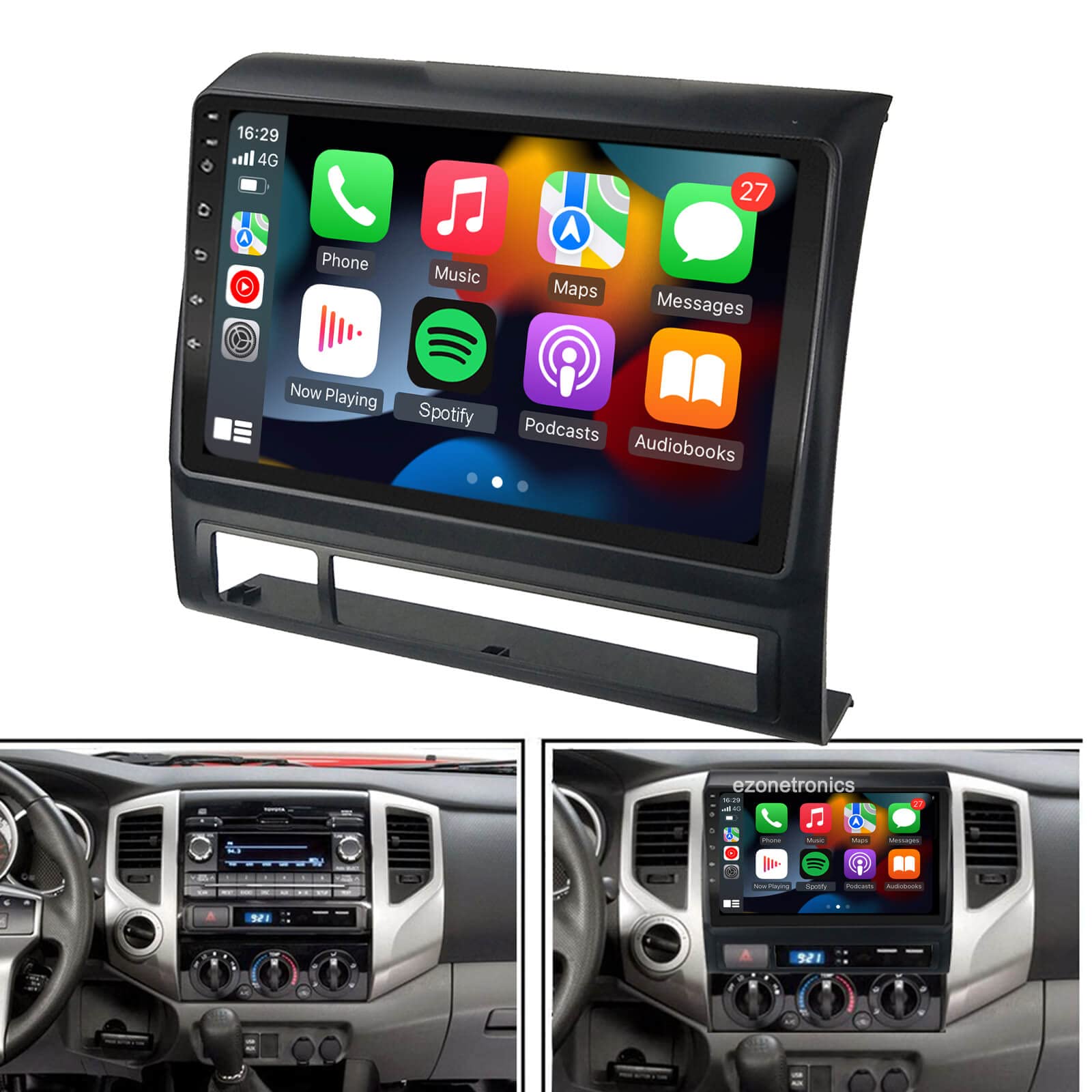 Android 11.0 Car Stereo for Toyota Tacoma 2005-2013 | Octa Core 2GB RAM 32GB ROM | Bluetooth 5.0 & Steering Wheel Control | Mirror Link & GPS Navigation | Perfect for Road Trips & Daily Commuting - EZoneTronics