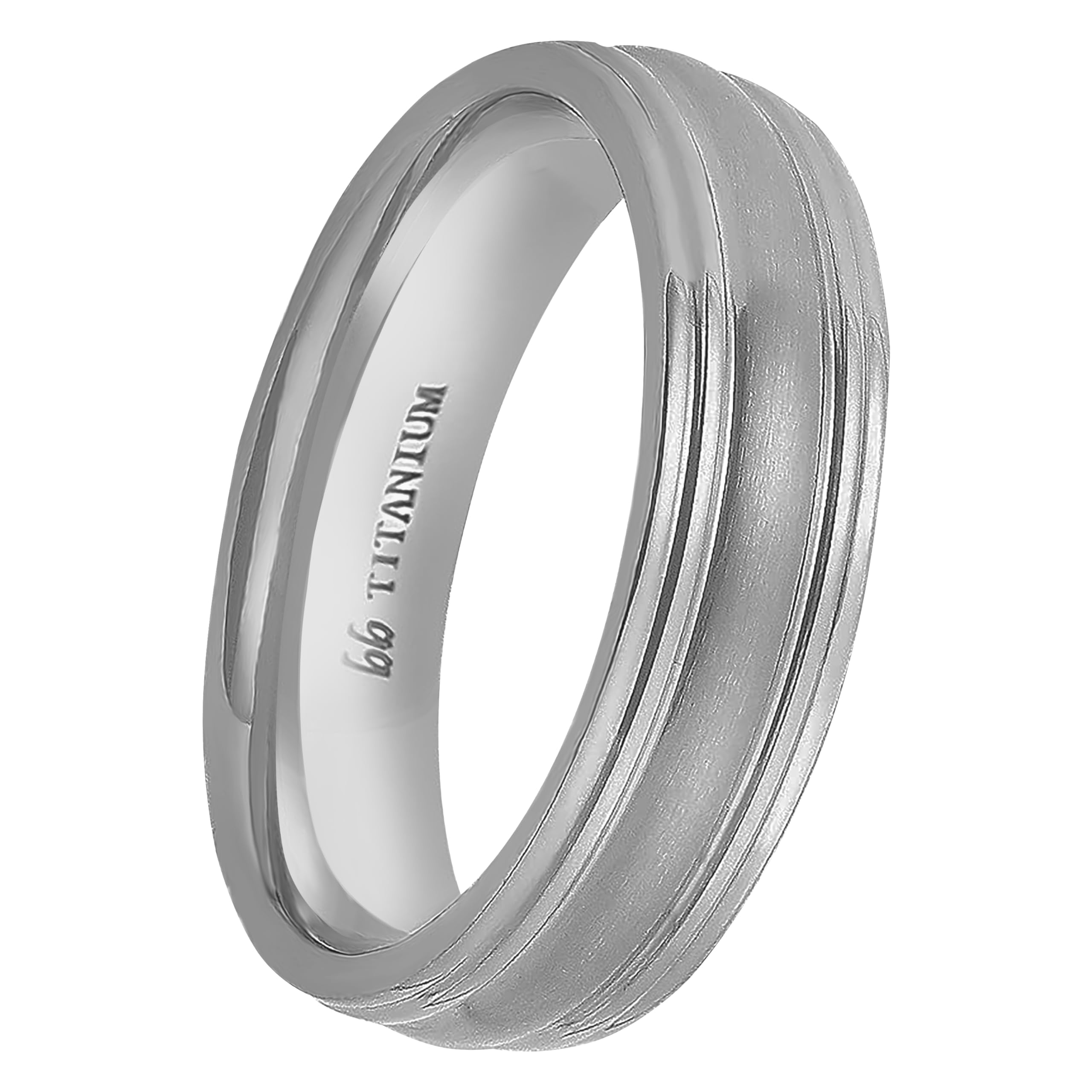 Boston Bay Diamonds Silver Titanium Unisex Comfort Fit Wedding Band & Fashion Ring for Men & Women - 6mm & 7mm Width Options - Perfect for Engagement, Anniversary & Everyday Wear